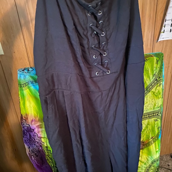 Torrid Black Stretch Challis Culotte Jumpsuit 1X - Picture 3 of 3